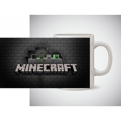 Бяла керамична чаша MINECRAFT MD1