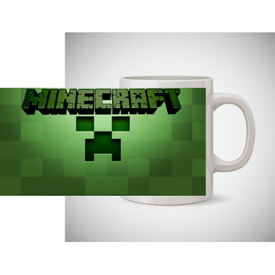 Бяла керамична чаша MINECRAFT MD6