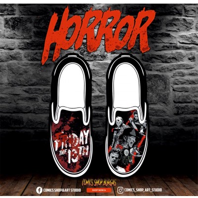 Ръчно рисувани обувки HORROR - Friday the 13th
