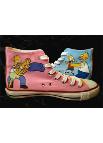 Ръчно рисувани обувки SIMPSON FAMILY