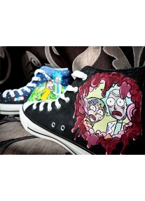 Ръчно рисувани обувки Rick and Morty II
