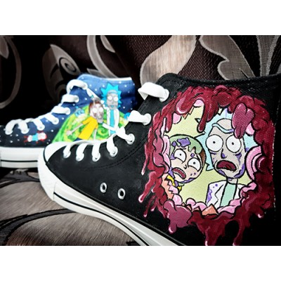 Ръчно рисувани обувки Rick and Morty II