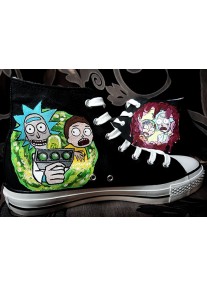Ръчно рисувани обувки Rick and Morty Season IV