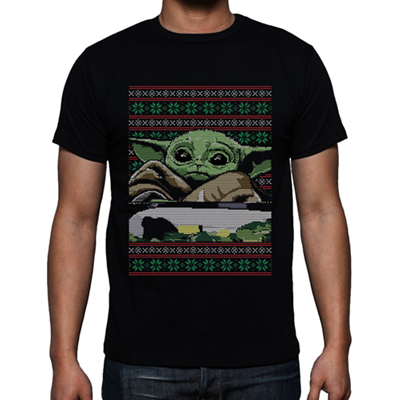 Мъжка тениска The Mandalorian - Baby Yoda XMAS Мъжка тениска The Mandalorian - Baby Yoda XMAS