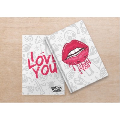 Тефтер с твърди корици MadColors Collection - Lips I Love You