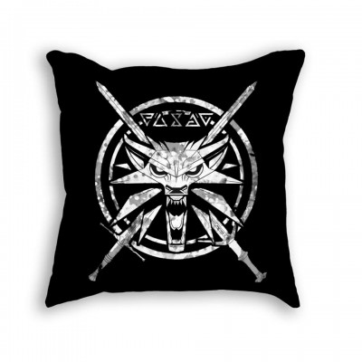 Черна памучна възглавничка на THE WITCHER 3 - MD3