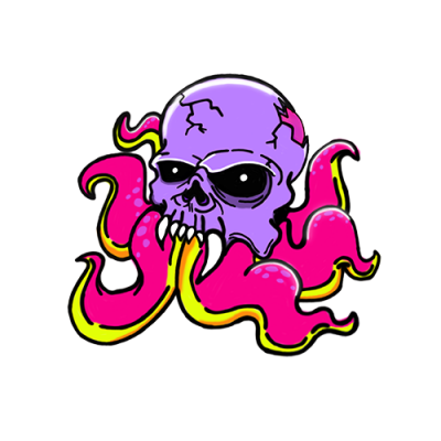Стикер - Skull octopus