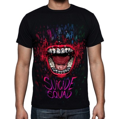 Мъжки тениска  SUICIDE SQUAD - JOKE SMILE